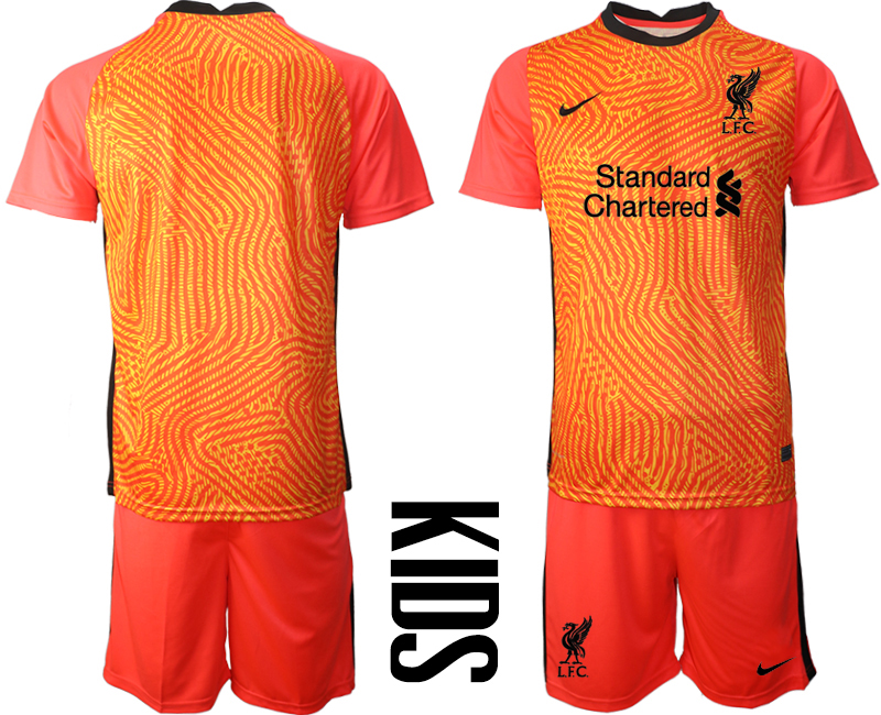 2021 Liverpool red goalkeeper Youth soccer jerseys